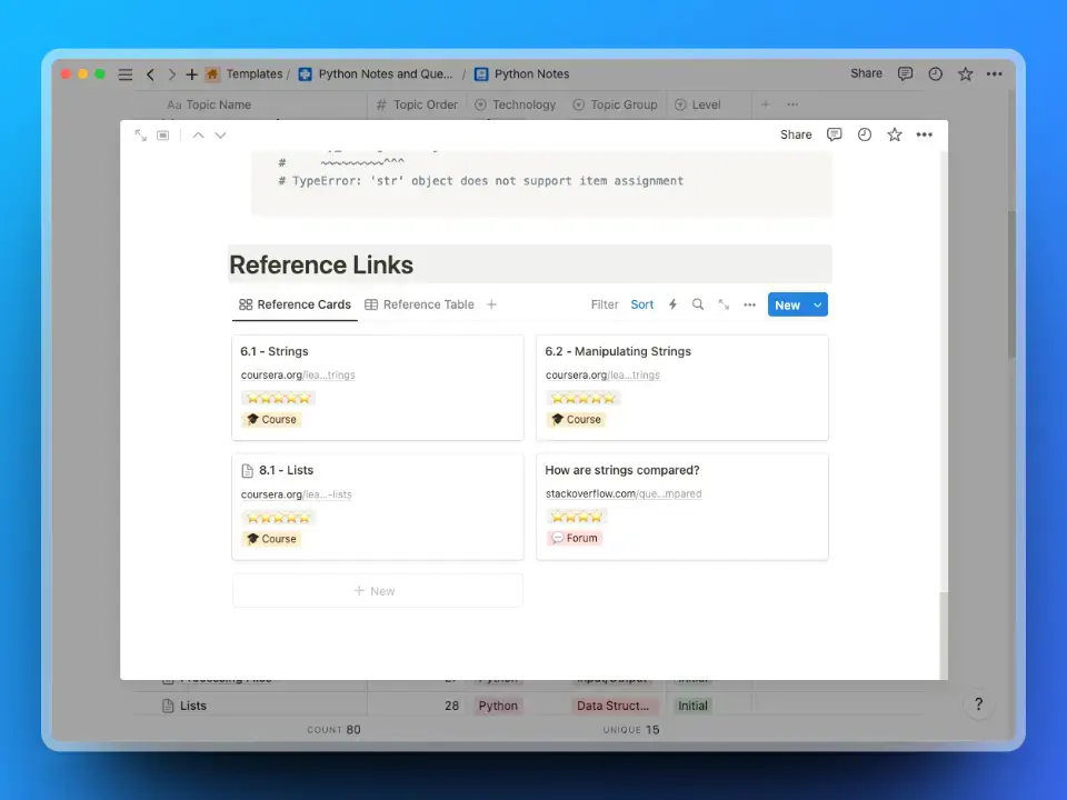 Python Notes Template